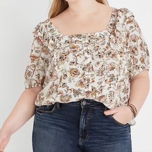 Maurices Floral Peasant Blouse